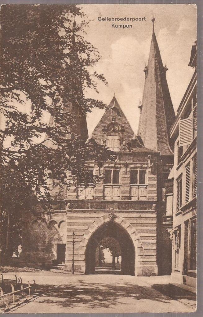 Kampen Cellebroederpoort 1936 Uitg. C. de Jong, Verzamelen, Ansichtkaarten | Nederland, Gelopen, Overijssel, 1920 tot 1940, Ophalen of Verzenden