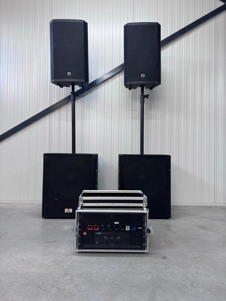 Complete PA set - Devine, EV, JBL, Muziek en Instrumenten, Versterkers | Keyboard, Monitor en PA, Gebruikt, P.A., 1000 watt of meer