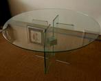 Glazen eettafel., Huis en Inrichting, Tafels | Eettafels, Ophalen, Gebruikt, 50 tot 100 cm, 100 tot 150 cm
