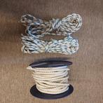 35 m. en 2 x 11 meter nylon landvasten - als nieuw, Ophalen of Verzenden, Nieuw, Lijn of Blok