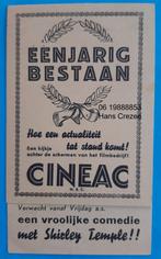 zoek oud Cineac film reclame programma folder 1937 1938 1939, Verzenden, Gelezen, Folder
