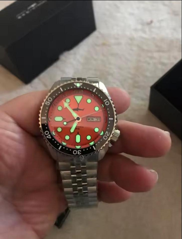 Heimdallr HMSF03-5L Automaat Duikhorloge, Sieraden, Tassen en Uiterlijk, Horloges | Heren, Zo goed als nieuw, Seiko, Staal, Staal