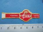 Oude sigarenband Flor Fina FINIS met kroon, Ophalen of Verzenden, Gebruikt, Sigarenbandjes