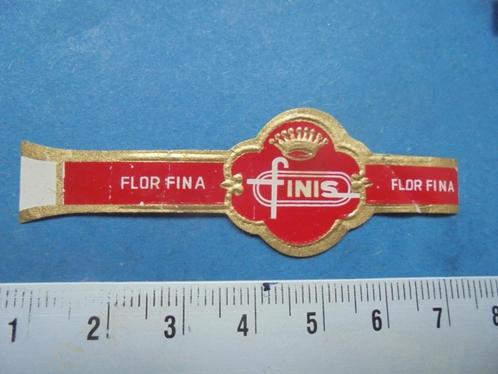 Oude sigarenband Flor Fina FINIS met kroon, Verzamelen, Rookartikelen, Aanstekers en Luciferdoosjes, Gebruikt, Sigarenbandjes