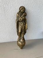 Bronzen Maria beeld met kind ( 31 x 8 cm , 2.7 kg ), Antiek en Kunst, Antiek | Religie, Ophalen