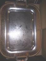 Antiek serveerblad dienblad zilver brons kleurig, Ophalen of Verzenden