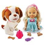 VTECH interactieve pop Lea met hond, Ophalen of Verzenden, Zo goed als nieuw, Babypop