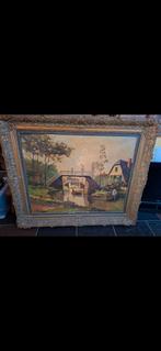 Toon van Ooijen - Bruggetje in Giethoorn - Olieverf, Ophalen