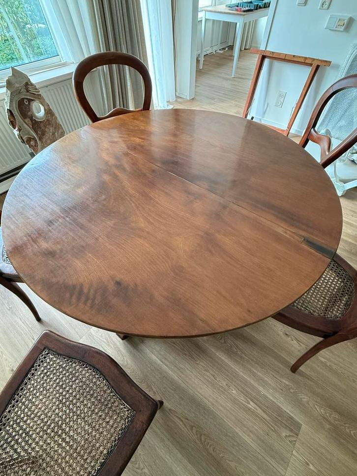 Eettafel - Biedermeier Coulissetafel -  Mahonie, ca 1880, Antiek en Kunst, Antiek | Meubels | Stoelen en Banken, Ophalen