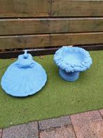Betonnen Vogelbad Set - Blauw, Tuin en Terras, Ophalen, Gebruikt, Beton, Dierenbeeld