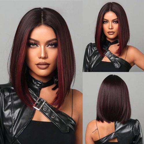 Pruik halflang bob model met steil haar model 2054, Sieraden, Tassen en Uiterlijk, Uiterlijk | Haarverzorging, Nieuw, Pruik of Haarverlenging