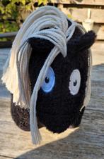 Crafty Pony zwart (groot), Kinderen en Baby's, Speelgoed | Knuffels en Pluche, Ophalen, Zo goed als nieuw, Paard