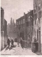 Den Haag Gezicht op het hofje aan de Nieuwe Haven Weissenbru, Ophalen of Verzenden