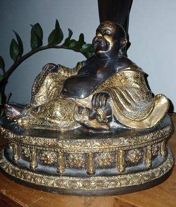 Bronzen Hotei happy Boeddha  beschikbaar voor biedingen