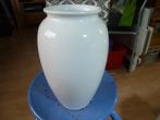 Witte hoge bolle vaas 25 cm, Ophalen, Wit, Aardewerk of Porselein, Zo goed als nieuw