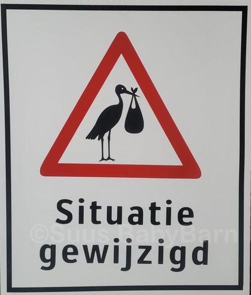 Leuk Geboortebord Situatie Gewijzigd. Diverse mogelijkheden., Kinderen en Baby's, Kraamcadeaus en Geboorteborden, Geboortebord