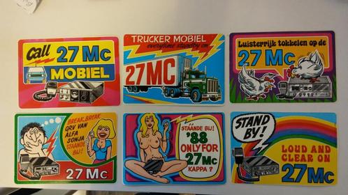 27MC-Band 27 MC aqua mobiel radio piraat sticker stickers, Verzamelen, Stickers, Zo goed als nieuw, Ophalen of Verzenden
