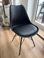 4 Zwarte Eetkamerstoelen - Wegens Verhuizing, Huis en Inrichting, Stoelen, Ophalen, Kunststof, Gebruikt, Zwart