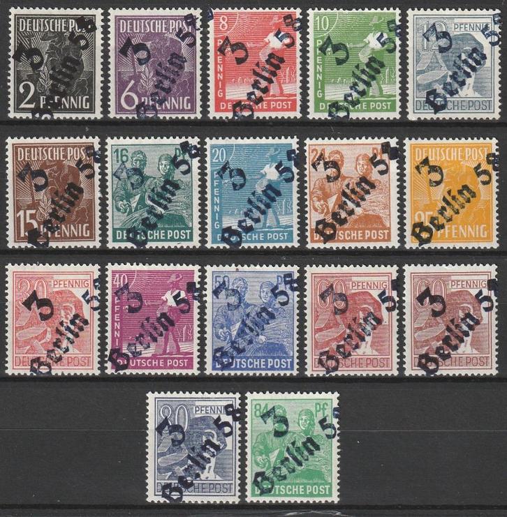 Gesamte Sowjetische Zone Minr 166/81 + 179, Postzegels en Munten, Postzegels | Europa | Duitsland, Gestempeld, Overige periodes