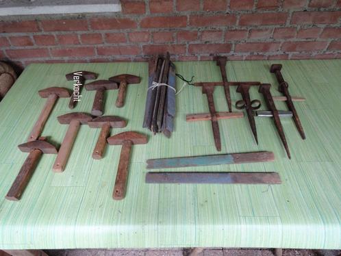 Haarspit, haarhamer, strekels, diverse exemplaren antiek, Antiek en Kunst, Curiosa en Brocante, Ophalen of Verzenden