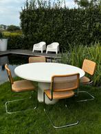 Beige ronde eettafel 140 cm diameter, Ophalen, Rond, Nieuw, Vijf personen of meer