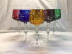 Vintage kristallen wijnglazen set, jaren '60 val St Lambert, Antiek en Kunst, Ophalen of Verzenden