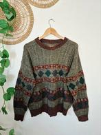 Vintage wolmix heren kabeltrui M/L, Verzenden, Zo goed als nieuw, Maat 52/54 (L), Vintage
