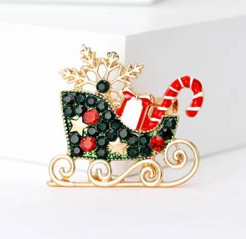 Kerst broche strass arrenslee Christmas Noel beschikbaar voor biedingen
