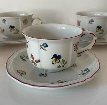 6 Villeroy & Boch Petite Fleur kop en schotels beschikbaar voor biedingen