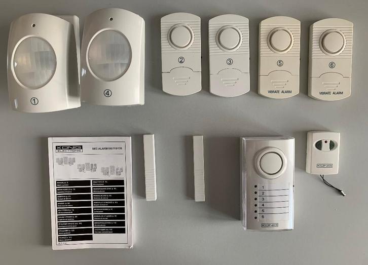 Konig alarm systeem, Doe-het-zelf en Verbouw, Alarmsystemen, Gebruikt, Compleet systeem, Beweging, Draadloos, Ophalen of Verzenden