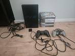 PS2 met 2 controllers, games en geheugenkaart, Spelcomputers en Games, Spelcomputers | Sony PlayStation 2, Ophalen, Gebruikt, Met games
