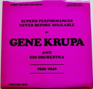 LP - Gene Krupa And His Orchestra ‎–  1945 - 1949 Volume 1 beschikbaar voor biedingen