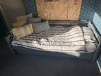 1 persoonsbed grijs, Ophalen, Gebruikt, 90 cm, Eenpersoons