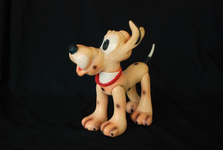 Walt Disney Vintage ​Pluto Rubber Speelgoed 1960's, Antiek en Kunst, Curiosa en Brocante, Ophalen of Verzenden