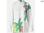 Marc Cain blouse wit met papegaai, Maat 42/44 (L), Ophalen of Verzenden, Wit, Zo goed als nieuw