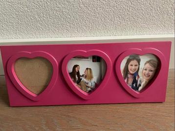 Fotolijst met roze hartjes - nieuw! beschikbaar voor biedingen