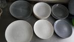 Borden set grijs/wit - Borden, Ophalen, Gebruikt, Bord(en), Effen