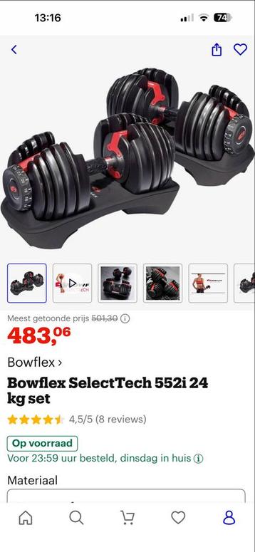 Bowflex SelectTech 552i Halterset - Zo goed als nieuw! beschikbaar voor biedingen