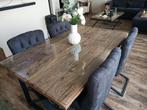 Nette woonkamer set (eettafel, salontafel en stoelen), Huis en Inrichting, Ophalen, Gebruikt, Industrieel-modern, 4 tot 6 stoelen