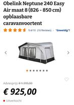 Obelink Neptune 240 easy air voortent (omloopmaat 8), Caravans en Kamperen, Tenten, Ophalen of Verzenden, Zo goed als nieuw