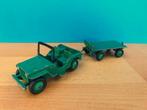 DINKY TOYS GROENE UNIVERSAL JEEP & SMALL TRAILER, Ophalen of Verzenden, Gebruikt, Overige typen, Dinky Toys
