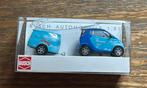 Smart Fortwo Met Trailer Swisscom 1:87 Busch, Ophalen of Verzenden, Zo goed als nieuw, Auto, Overige merken