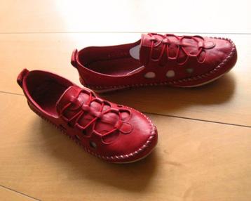 Zeer comfortabele rood leren sneakers GEMINI 40 snazzeys beschikbaar voor biedingen