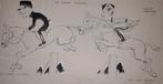 S.Henstra! Unieke groot formaat PAARDENSPORT tekeningen, Ophalen, Overige sporten, Overige typen