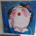 Cheers! Dikke dames groot schilderij, Huis en Inrichting, Woonaccessoires | Vazen, Overige materialen, Overige kleuren, Nieuw