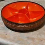 Vintage Oranje chipsschaal Nootjes snack vakschaal, Ophalen of Verzenden