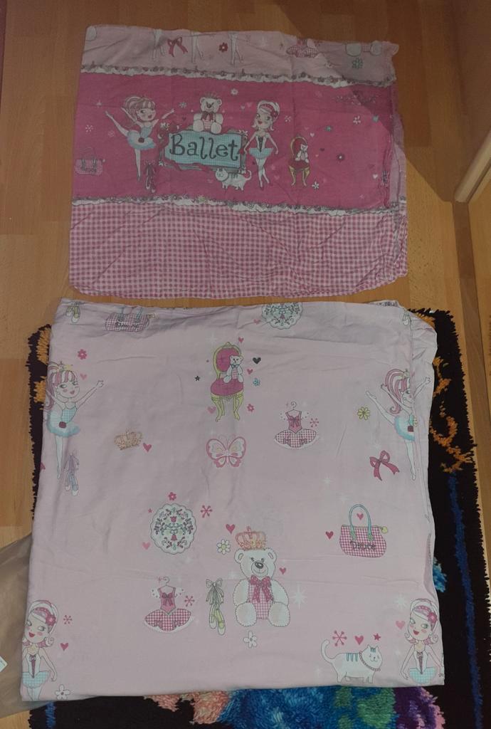 Eenpersoons Dekbedovertrek - Ballet Thema, Kinderen en Baby's, Kinderkamer | Beddengoed, Zo goed als nieuw, Dekbedovertrek, Roze