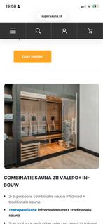Zo goed als nieuwe combinatiesauna, Ophalen, Zo goed als nieuw, Infrarood, Complete sauna