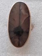 925/-- zilveren ring met Kruissteen-- ringmaat 18, Sieraden, Tassen en Uiterlijk, Ringen, 18 tot 19, Verzenden, Beige, Nieuw