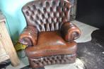 chesterfield kingsize fauteuil, Huis en Inrichting, Fauteuils, Ophalen, Gebruikt, 75 tot 100 cm, Leer